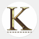 Recherche de monogramme k autocollants Élégant