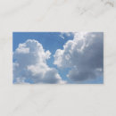 Zoek naar witte wolken visitekaartjes Blauw