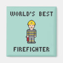 Recherche de sapeur refrigérateur magnets Le feu