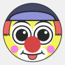 Recherche de visage de clown autocollants Cirque