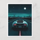 Recherche de rétro futuriste cartes postales Cyberpunk