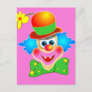 Recherche de visage de clown cartes postales Clowns