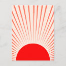 Recherche de soleil rouge cartes postales Mode