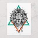 Recherche de lion tribal cartes postales Safari