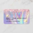 Recherche de licorne rose cartes visite Holographique