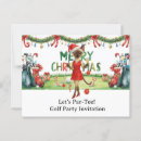Recherche de noël golf cartes postales Golfeur