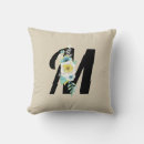 Recherche de brun et blanc coussins Initiale