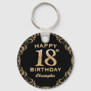 Recherche de anniversaire adulte porteclés Noir et or