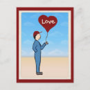 Recherche de ballons en forme de coeur cartes postales Romance