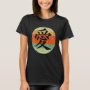 Recherche de caractères japonais tshirts Amour