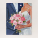 Recherche de bouquet mariage puzzles Aquarelle