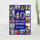 Recherche de 40 anniversaire cartes Collage photo