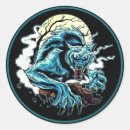 Recherche de loup lune autocollants Animaux