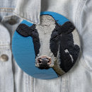 Recherche de vache laitière badges Noir et blanc