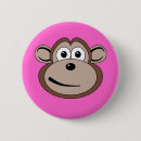 Recherche de singe drôle badges Singe de bande dessinée