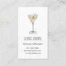 Recherche de martini cartes visite Barman