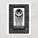 Recherche de hibou vintage cartes postales Noir et blanc