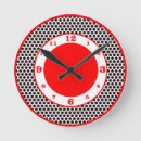 Recherche de pois rouge et blanc horloges Cuisine