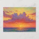Recherche de paysages en pastel cartes postales Coucher de soleil