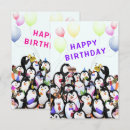 Recherche de pingouins drôles vœux cartes D'anniversaire
