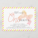 Recherche de miss onederful anniversaire invitations Baby girl