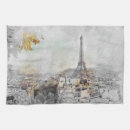 Recherche de tour eiffel cuisine linges Aquarelle