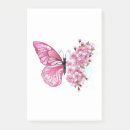 Recherche de butterfly post its Rose