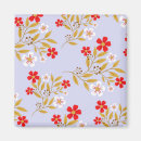 Recherche de motif floral vintage magnets Bleu
