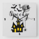 Recherche de maison hantée halloween horloges Chauves souris