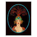 Recherche de jeune femme portrait posters Vintage