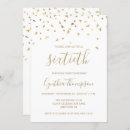Recherche de gold confetti anniversaire invitations Élégant