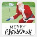 Recherche de golf père noël autocollants Golfeur