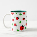 Recherche de coccinelle rouge tasses Moderne