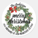 Recherche de houx de noël autocollants Adresse de retour