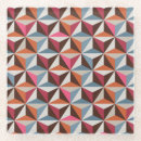 Zoek naar kleurrijk mozaïek onderzetters Abstract