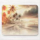Recherche de palmiers coucher soleil tapis souris Tropical