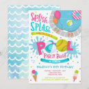 Recherche de softball invitations Fête de la piscine