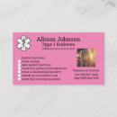 Recherche de allergie cartes visite Identification