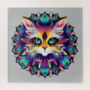 Recherche de motif psychédélique puzzles Visage