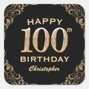 Recherche de centenaire autocollants Fête d'anniversaire