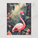 Recherche de vintage tropical cartes postales Flamingo