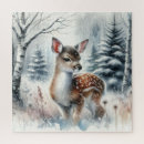 Recherche de hiver puzzles Cerf