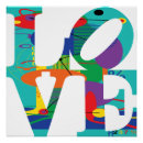 Recherche de amour brillant posters Coloré