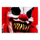 Zoek naar enge clowns kaarten Rood
