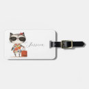 Recherche de voyage de chat bagages étiquettes Simple
