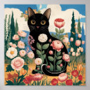 Zoek naar zwarte katten posters Katje