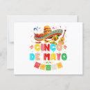 Recherche de cinco drôle de mayo cartes postales Fiesta