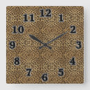 Recherche de motif léopard horloges Brun