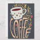 Recherche de boissons chaudes vœux cartes Typographie