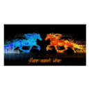 Zoek naar vuur posters Blauw